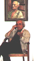[Photo of Ambrogio Pellegrini in the Museum.  Christel Lamberti, 1997]