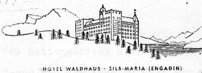 [Briefkopf Graphik, Hotel Waldhaus, 1959, auf einem Hesse Brief]