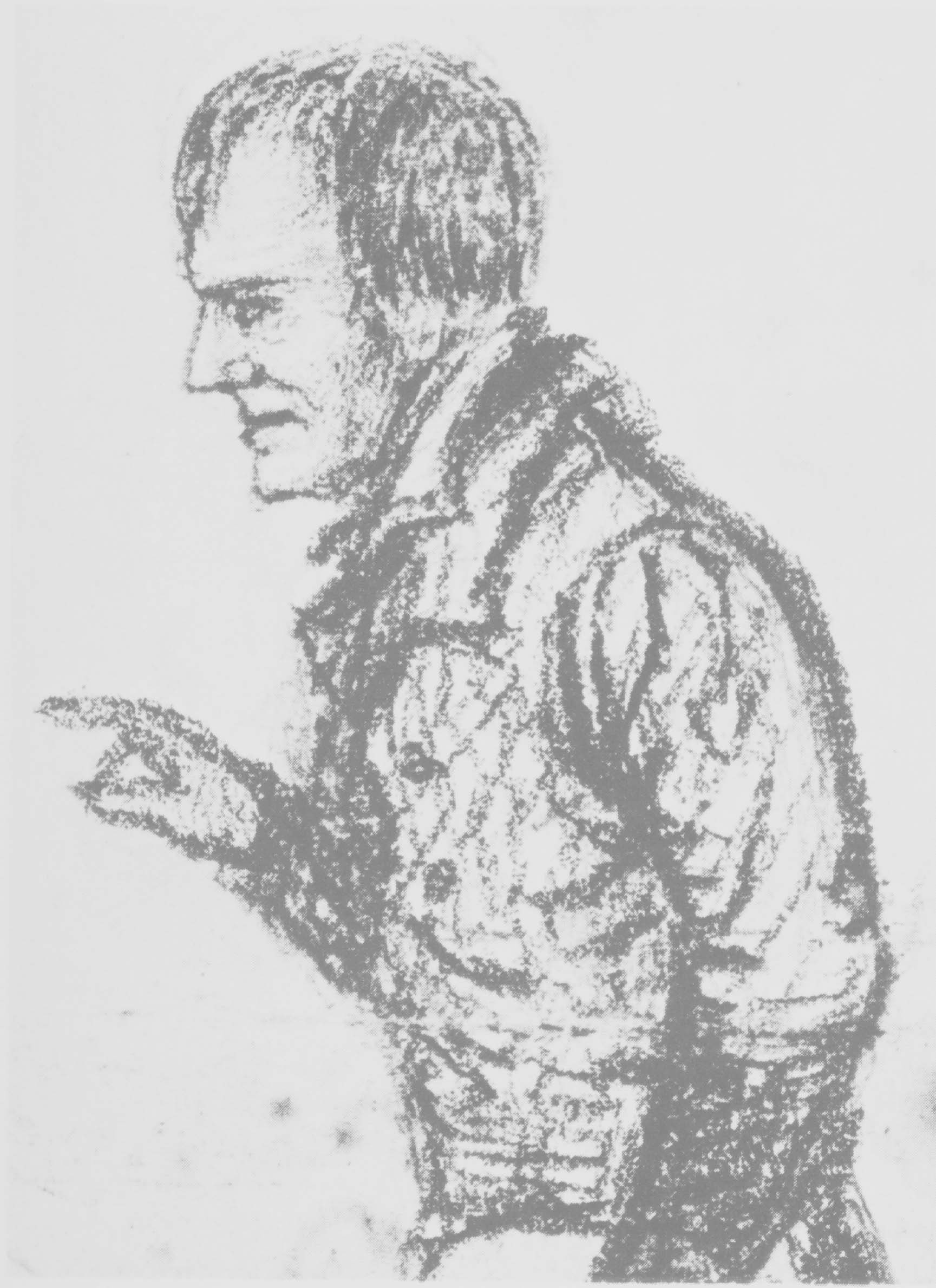 [Friedrich Hölderlin, 1770-1843, Zeichnung von Georg Schreiner, 1826]